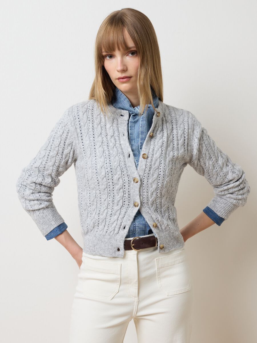 Cardigan grigio regular fit_0
