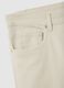 Beige stretch cotton slim fit trousers_5