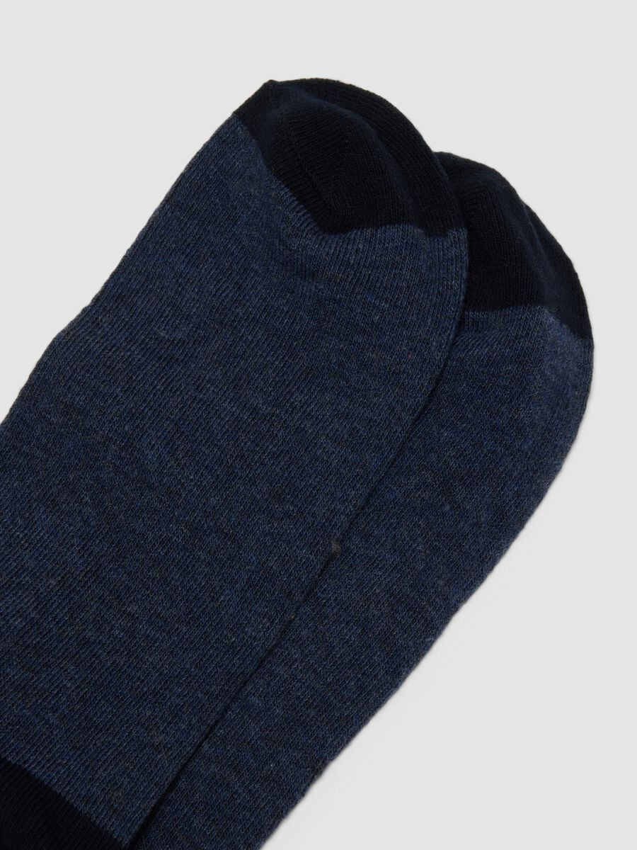 3-pack of blue mid-calf socks in stretch organic cotton_2