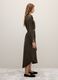 Green long dress with belt and buttons_1