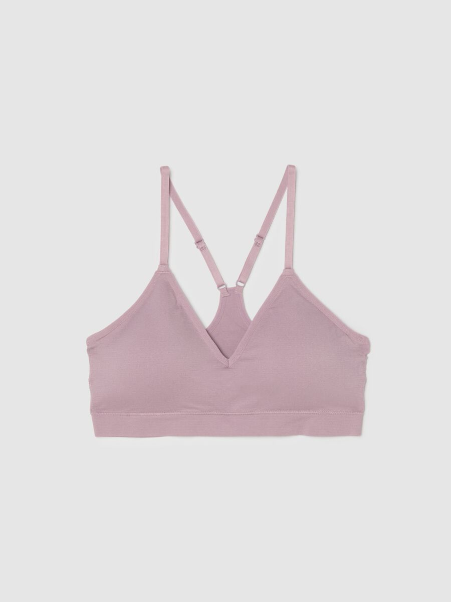 Pink Bralette Bra with Removable Padding_4