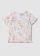 Multicolour pure cotton baby girl T-shirt with floral pattern_0