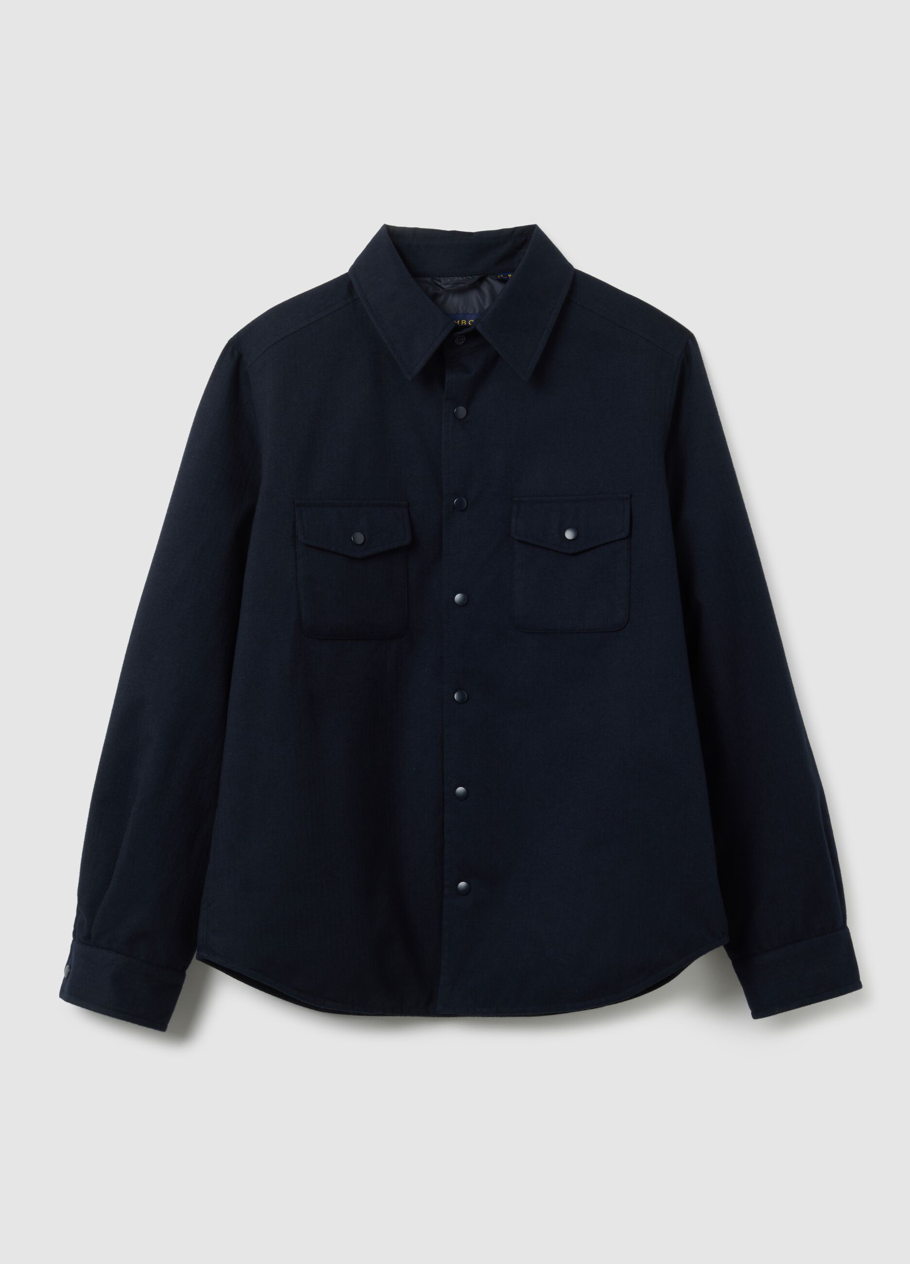 Blue regular fit shirt with pockets