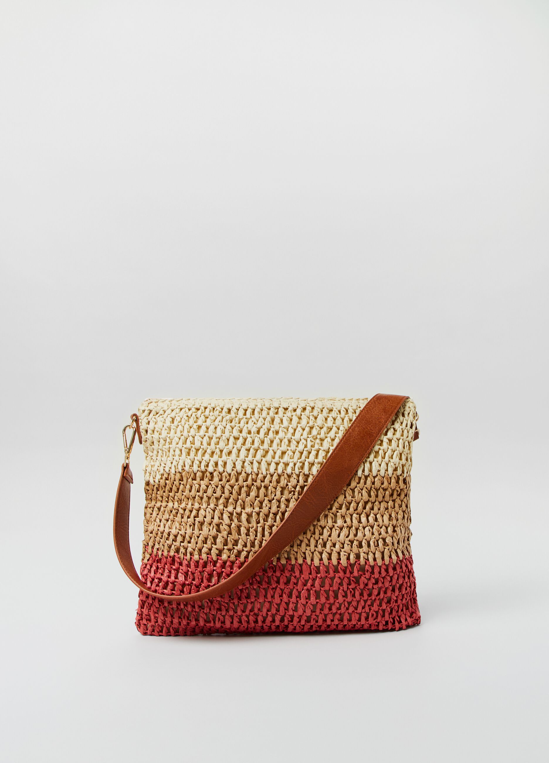 Borsa rettangolare in rafia_0