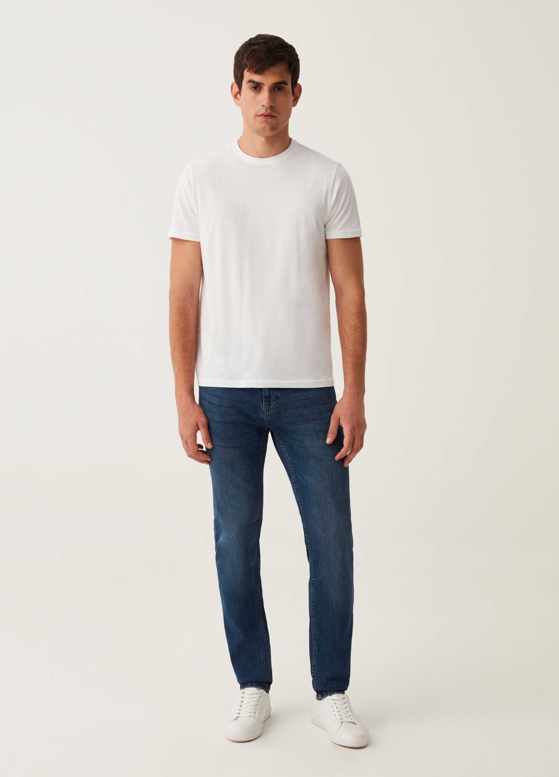 Jeans skinny fit con scoloriture_0