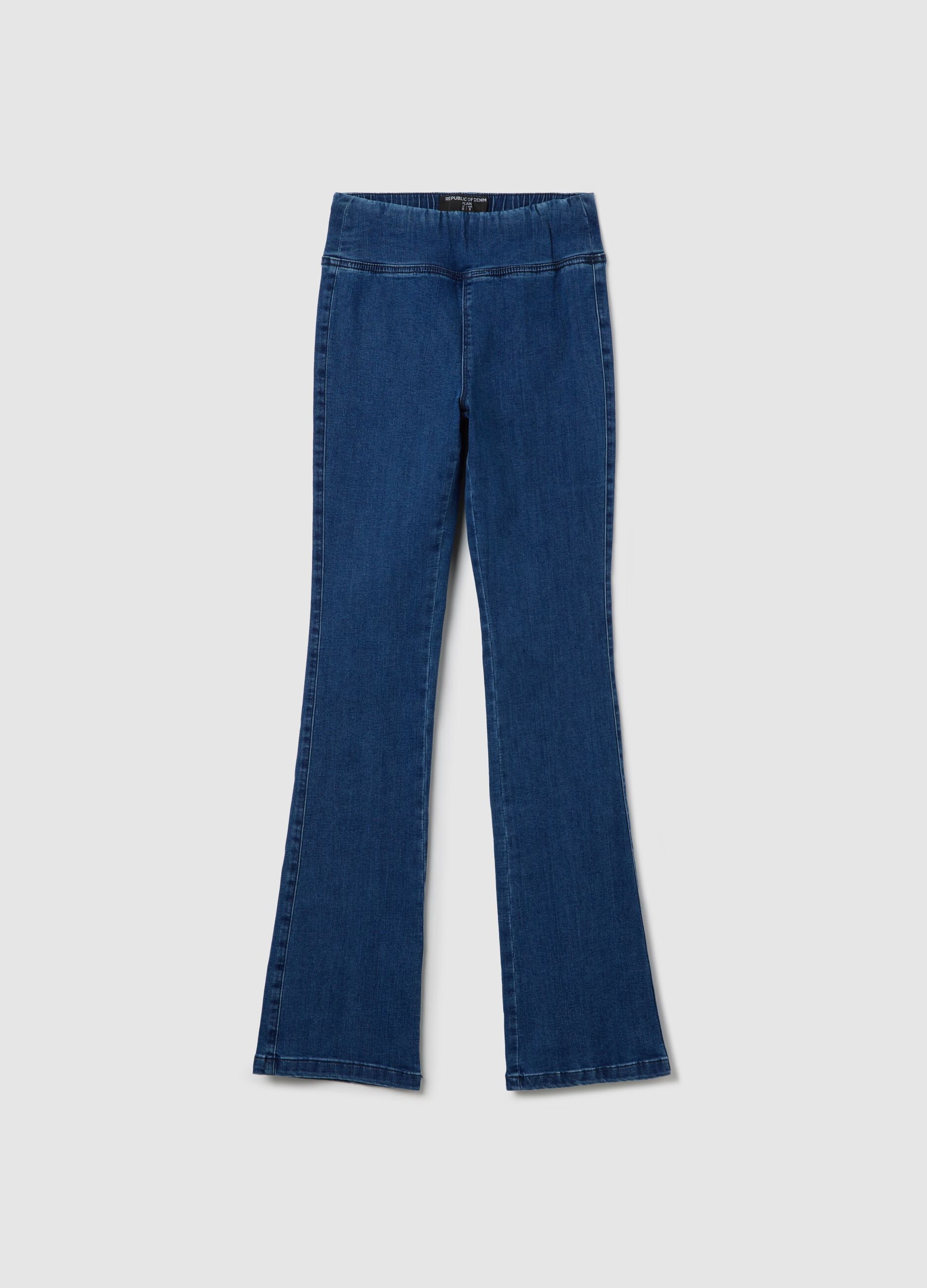 Flare-fit jeggings in stretch denim