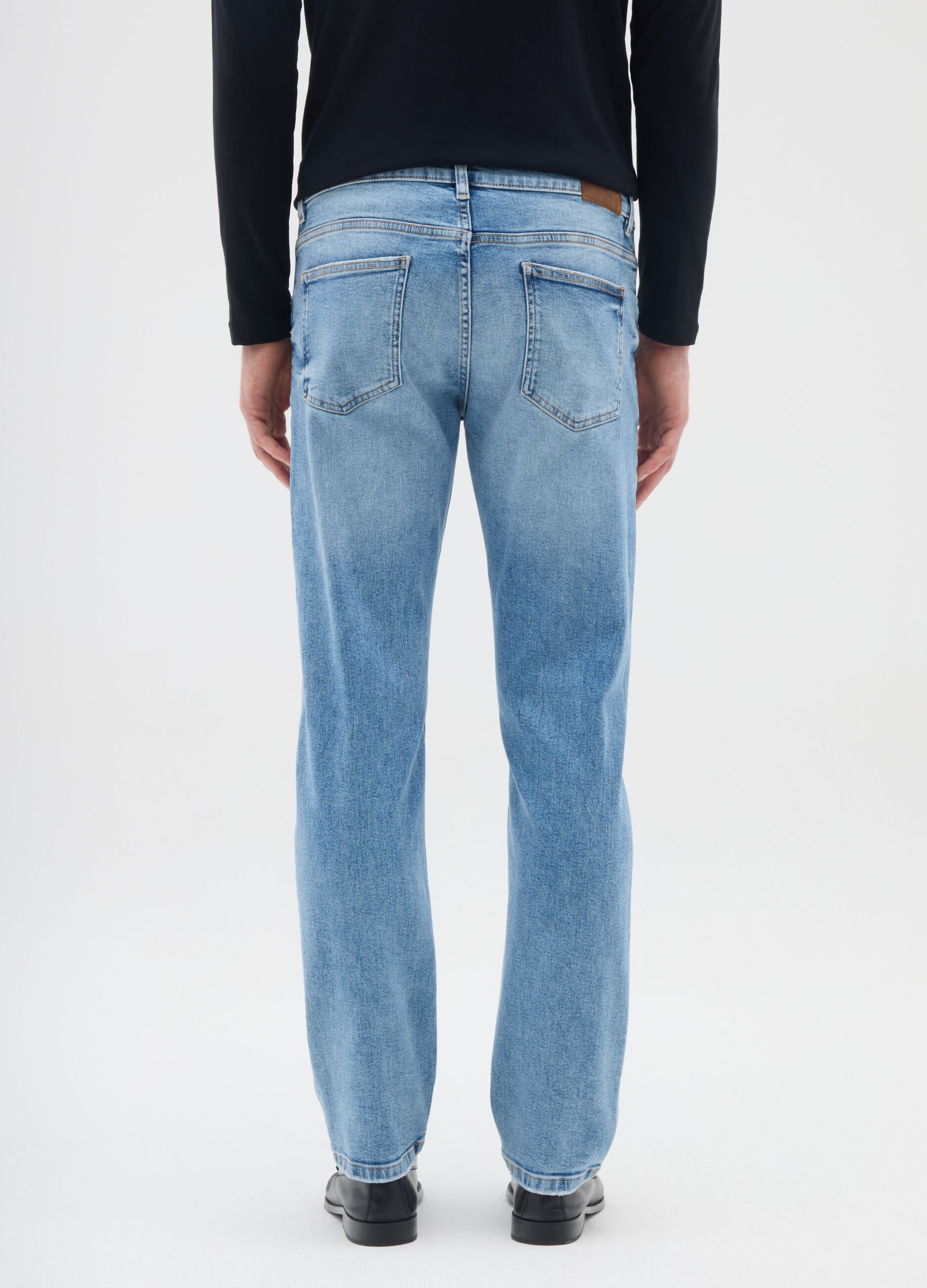 Stretch Denim Blue Jeans