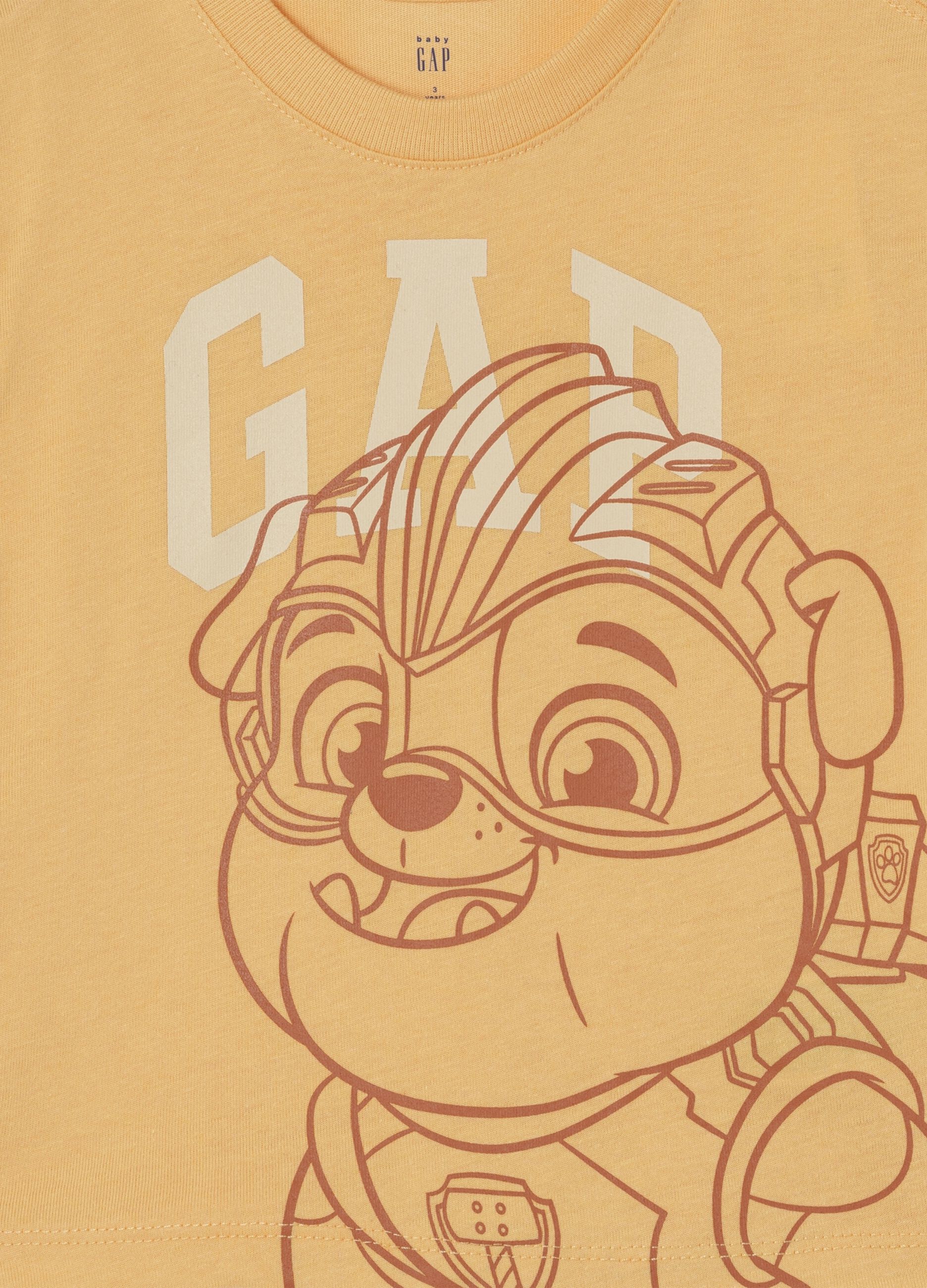 Yellow T-shirt with GAP print and character