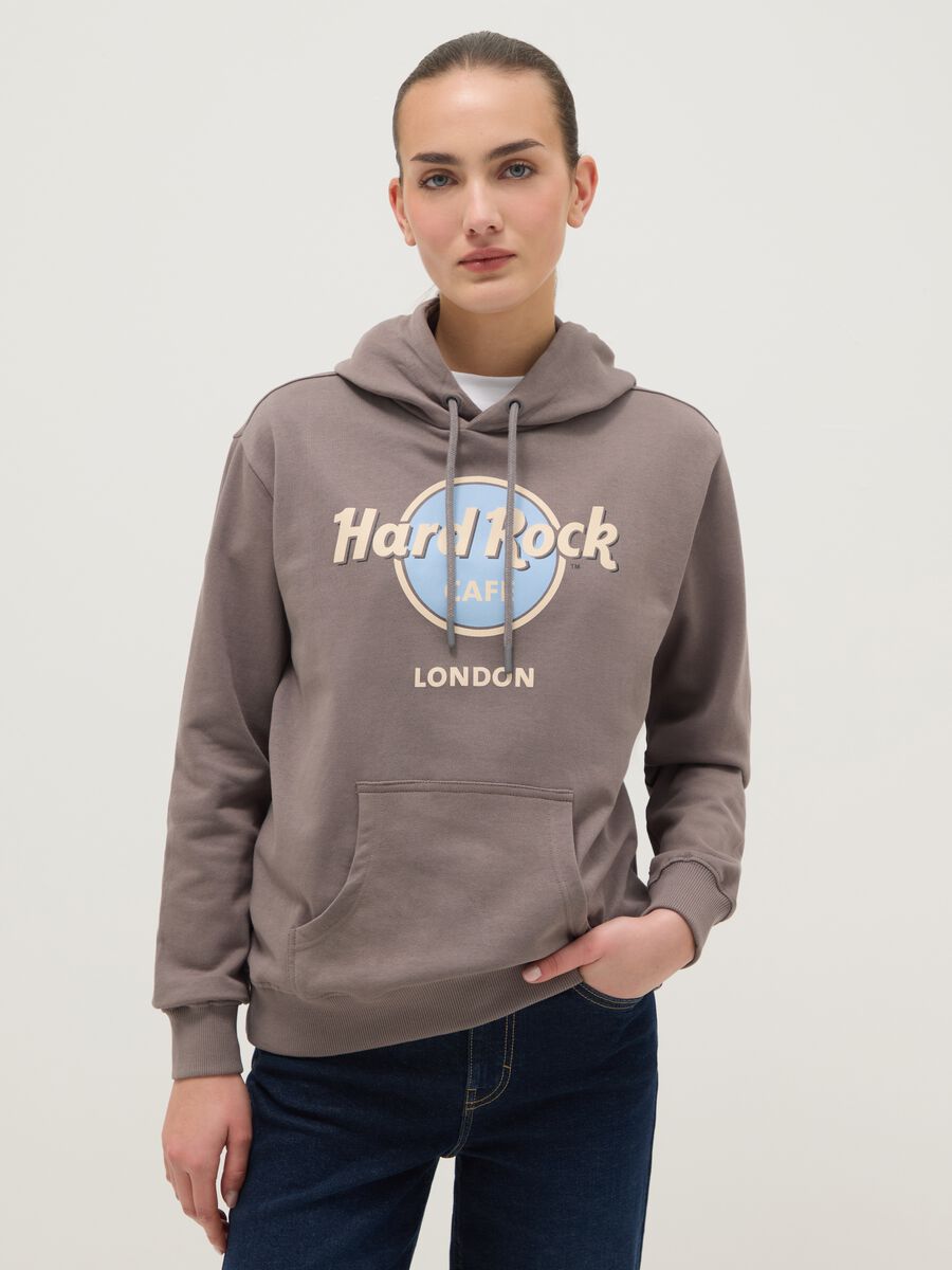 Grey pure cotton sweatshirt regular fit with Hard Rock Cafe logo_0
