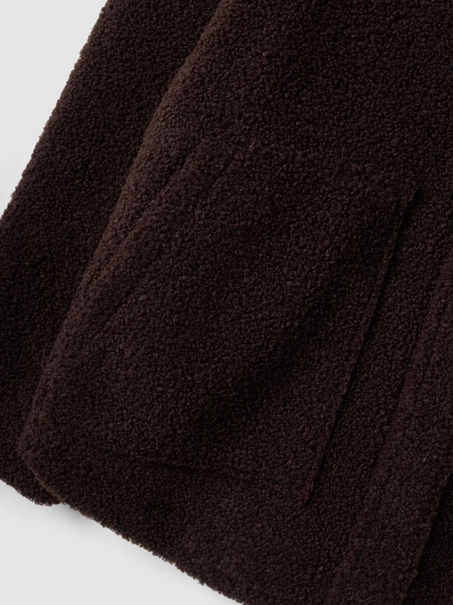 Shacket marrone in sherpa con bottoni relaxed fit ALTAVIA STUDIO_8