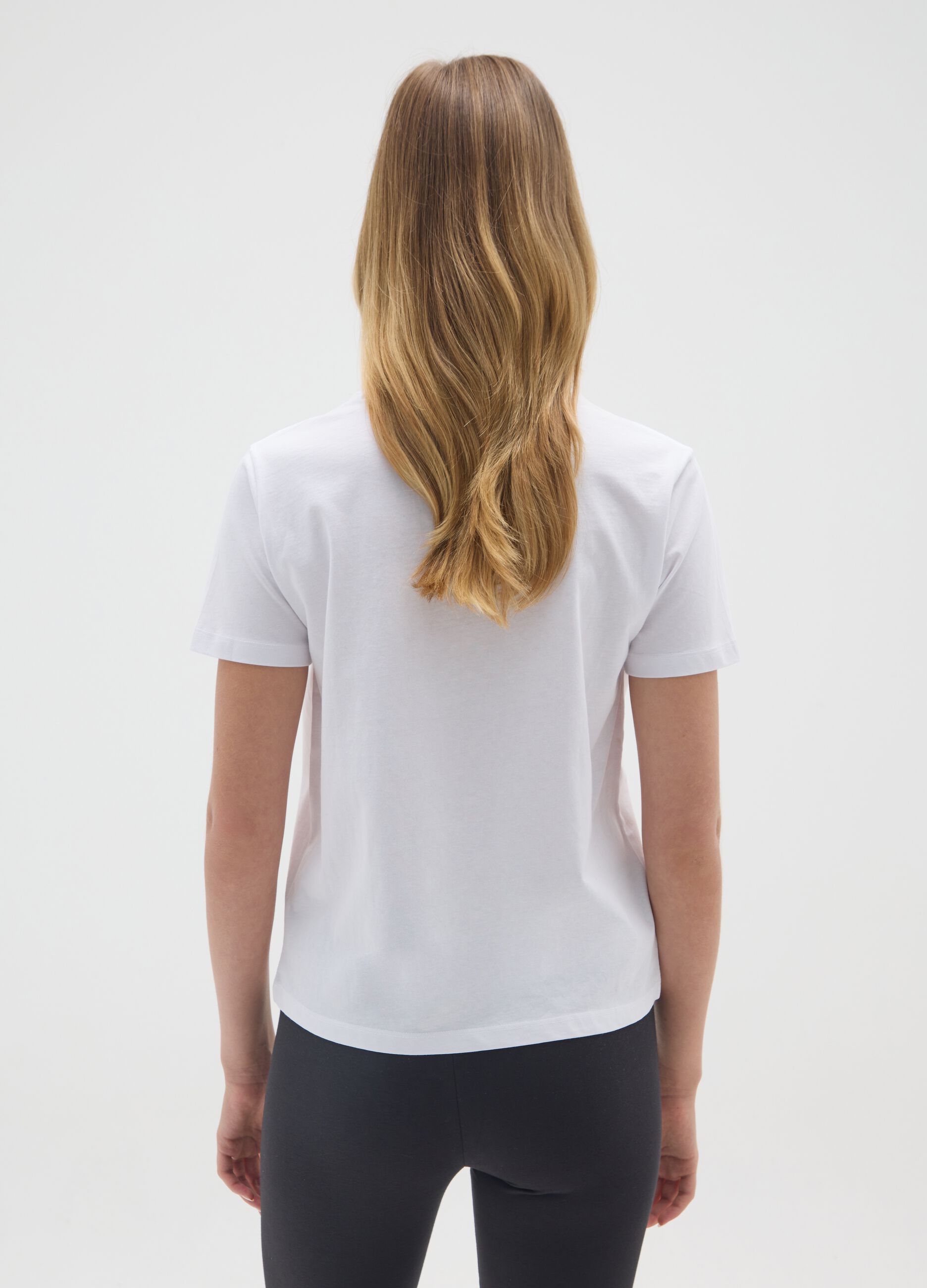White pure cotton regular fit Everlast T-shirt
