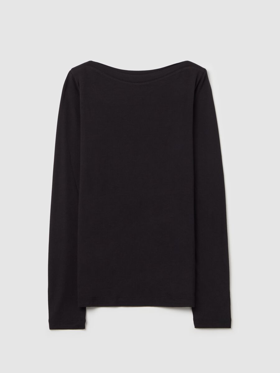T-shirt with boat neck_4
