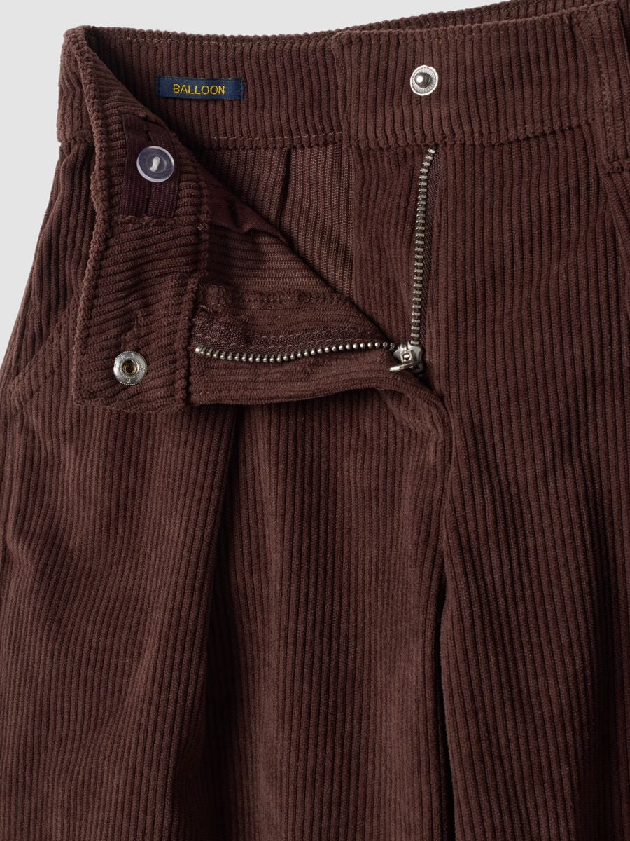 Brown ribbed wide-leg trousers_2