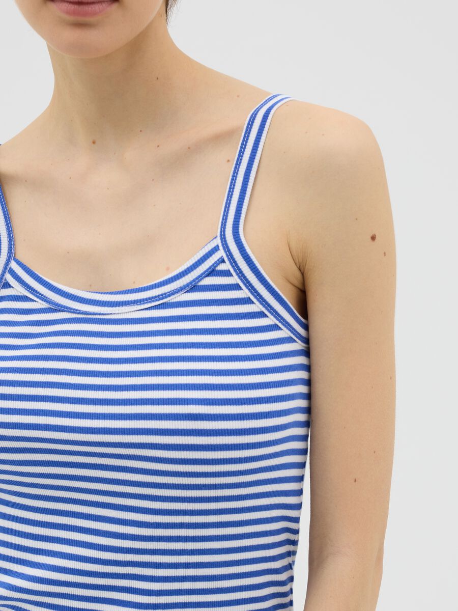 Blue and white striped cotton top_2
