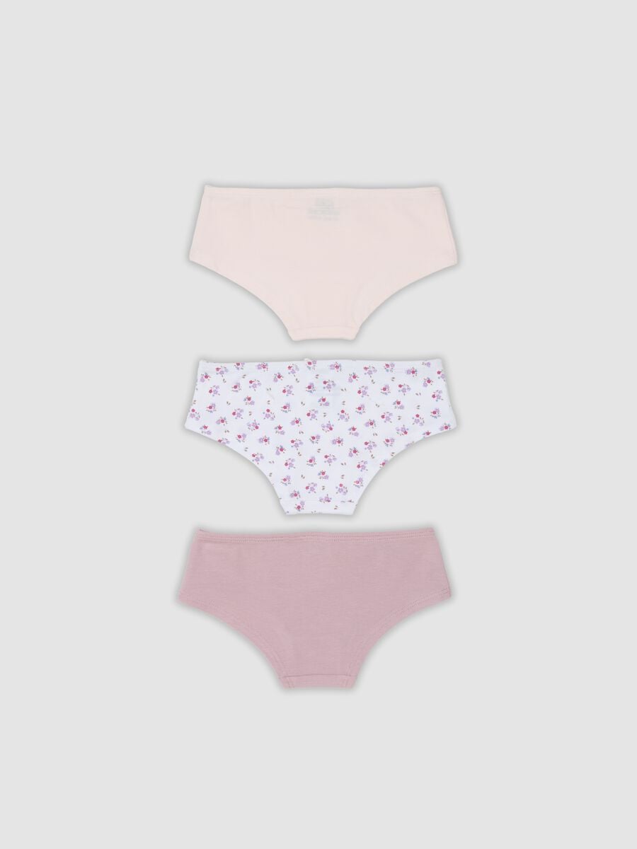 Tripack di slip multicolor in misto cotone organico elasticizzato per neonata_1