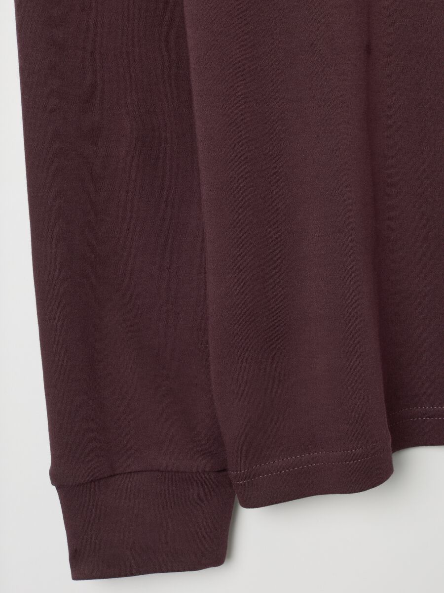 T-shirt in puro cotone viola regular fit_5
