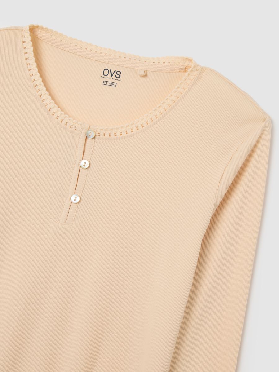 Maglia in puro cotone beige regular fit_5