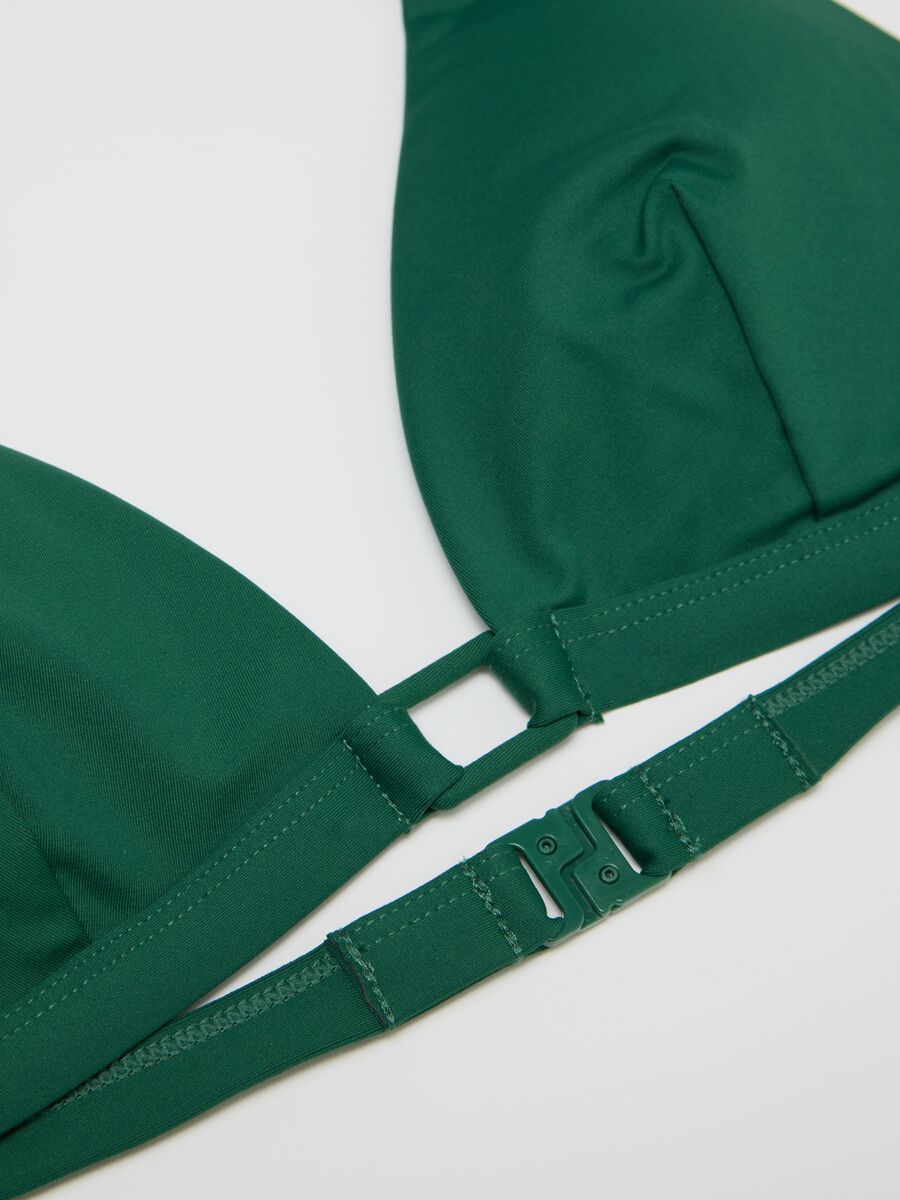 Women’s bikini top in green stretch fabric_5