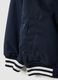 Regular fit blue jacket with striped cuffs for boys_3