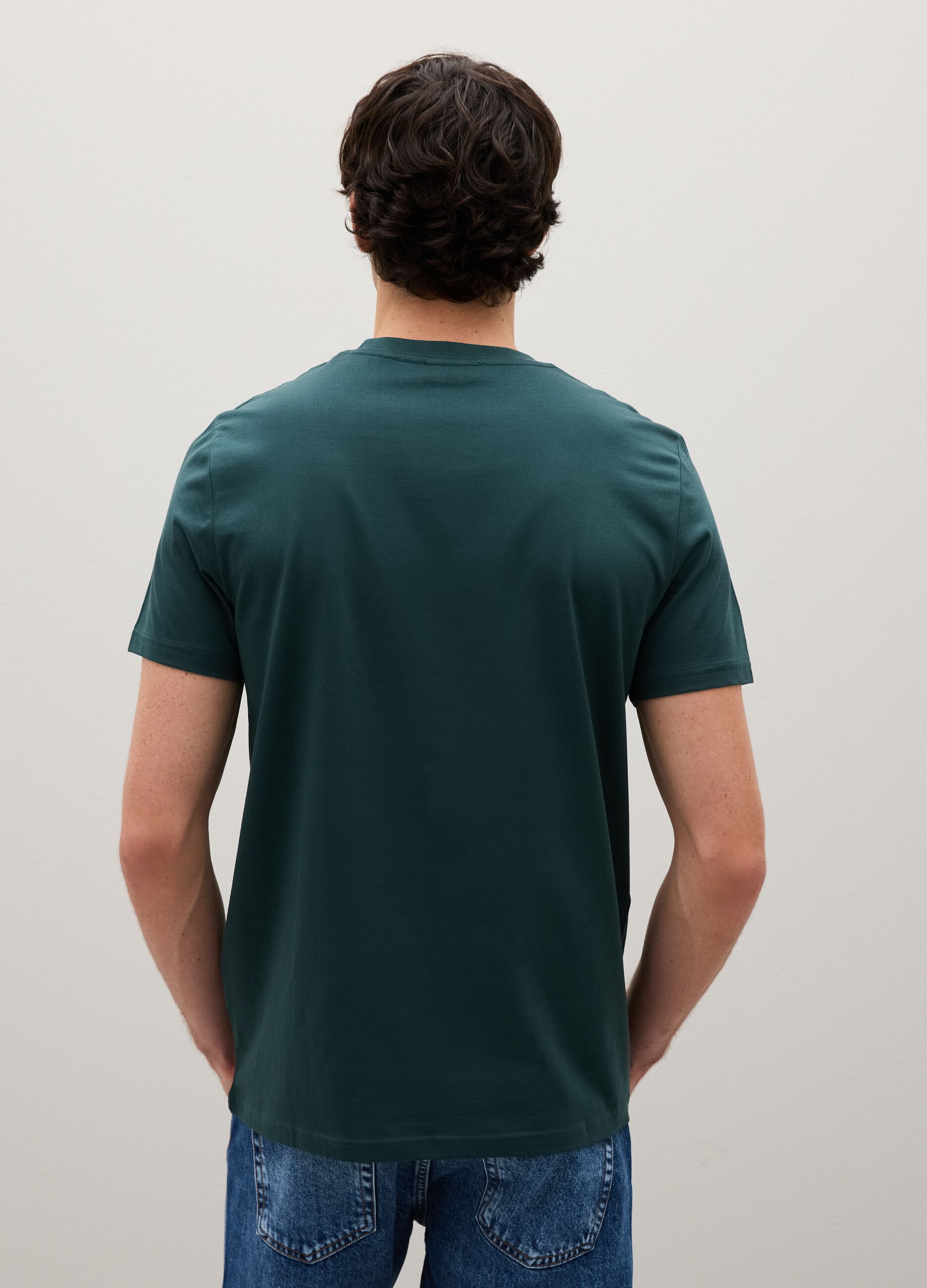 Green pure cotton T-shirt