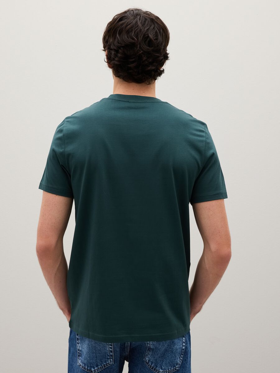 Green pure cotton T-shirt_3