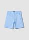 Boys&rsquo; light blue stretch cotton chino bermuda shorts, regular fit_0