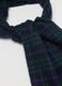 Blue Checked Pure Wool Scarf_2
