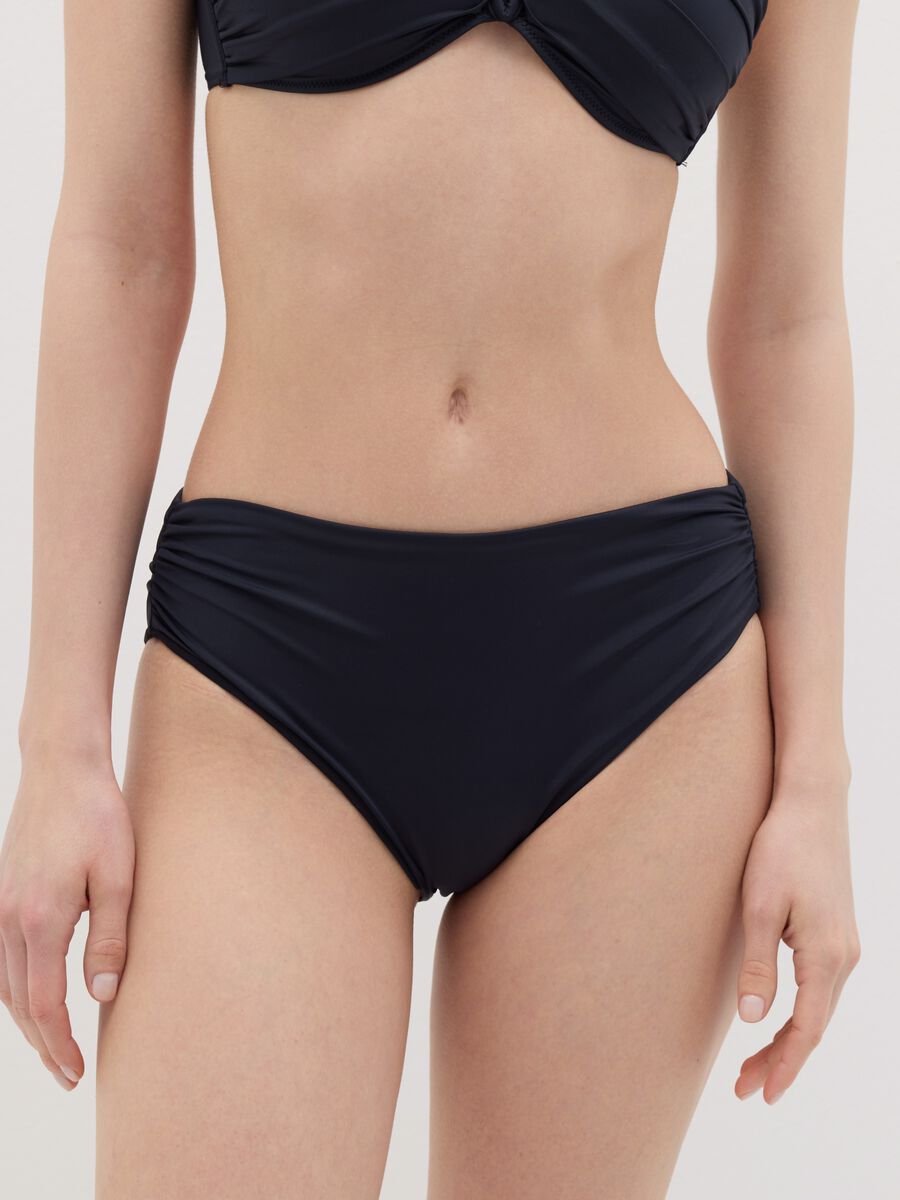 Black microfibre stretch bikini briefs Ovs_1