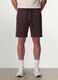 Shorts marrone in misto cotone con vita elasticizzata regular fit_3