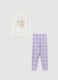 Multicoloured pure cotton girls' pyjamas with print_0