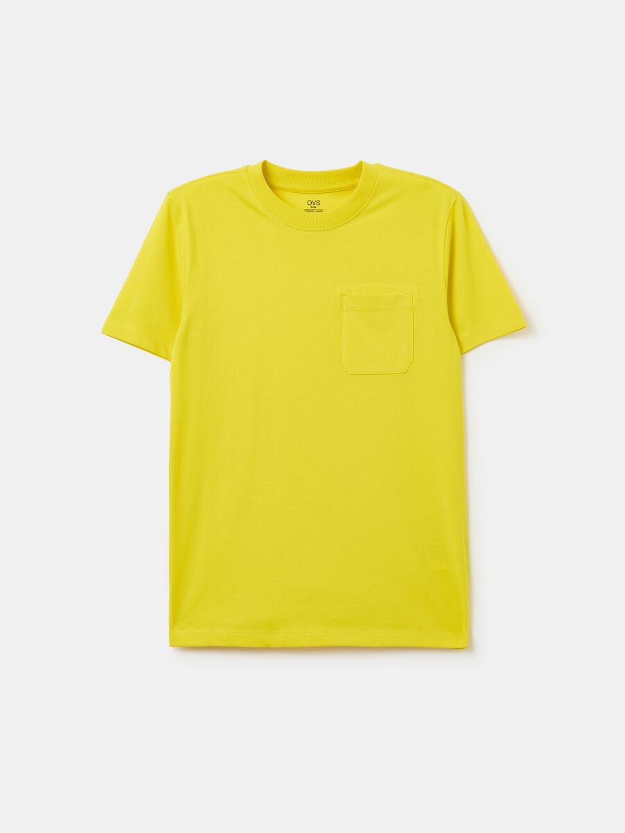 Jersey slub T-shirt with pocket_0