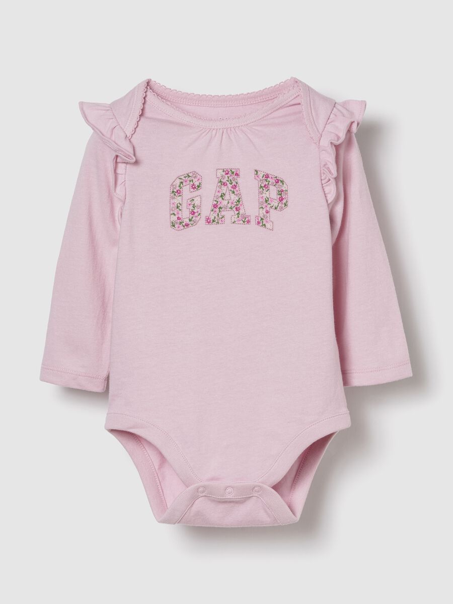 Pink Cotton Bodysuit for Baby_0