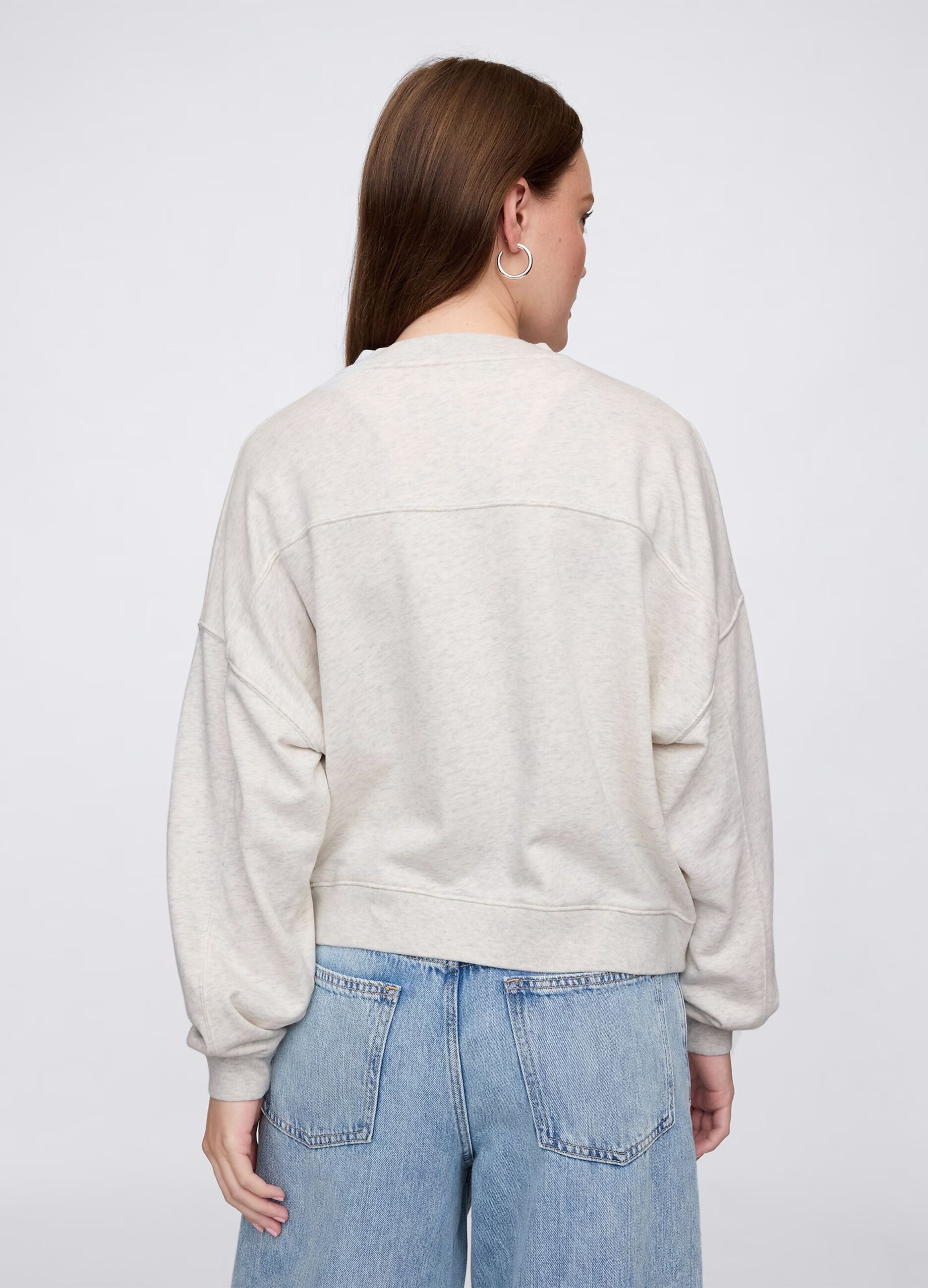 Sweatshirt with floral embroidery