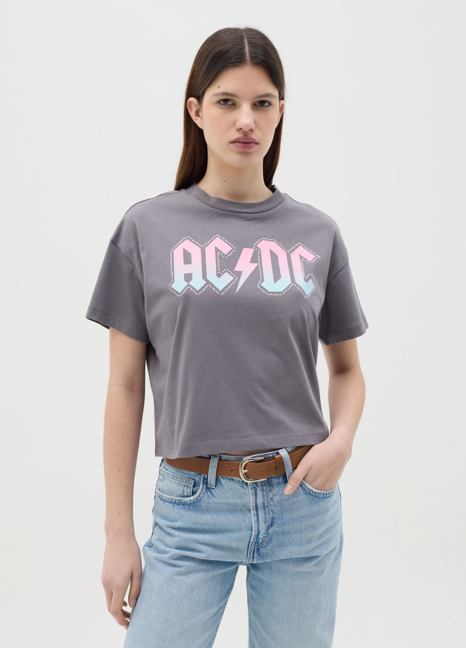 T-shirt with AC/DC print