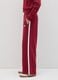 Red Wide-Leg Cotton Blend Trousers_2