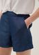 Blue denim shorts in pure lyocell with elasticated waist, regular fit_3