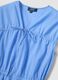 Light blue pure cotton regular-fit dress with V-neck and tie fastening_5