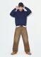 Jeans marroni in puro cotone barrel fit_0