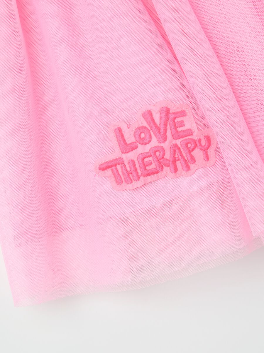 Pink Mini Tulle Skirt by Love Therapy_2