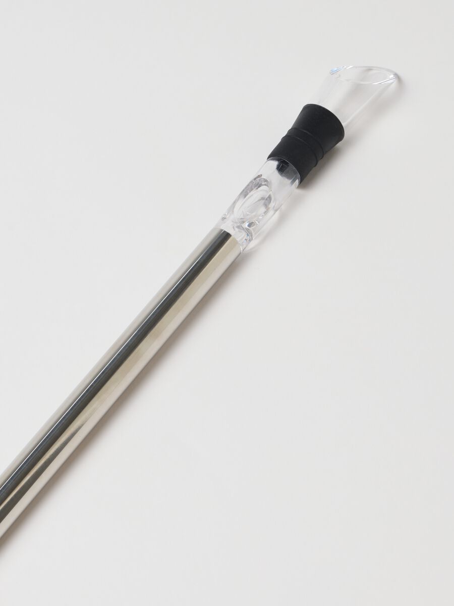 Grey steel wine cooler and pourer with aerator_2