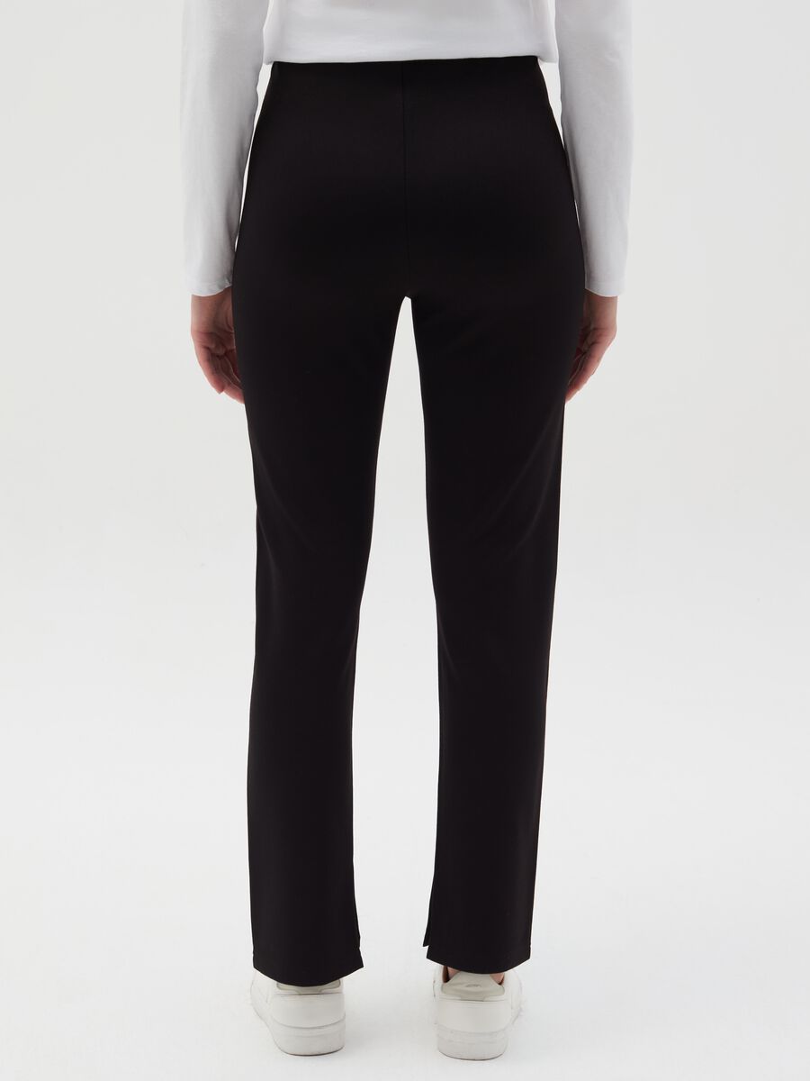 Solid colour stretch leggings_3