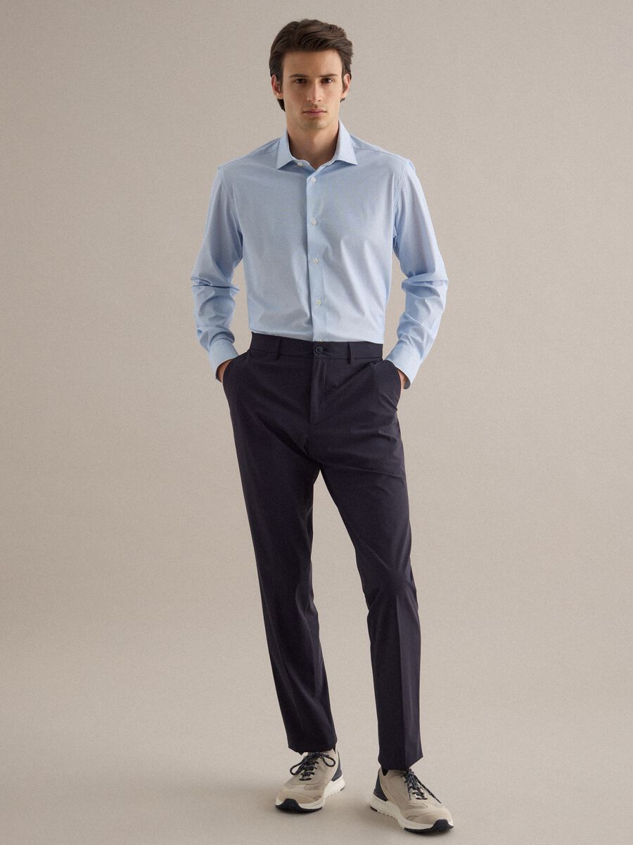 Camicia a maniche lunghe a righe multicolor slim fit_2