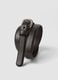 Brown genuine leather belt with metal buckle_2