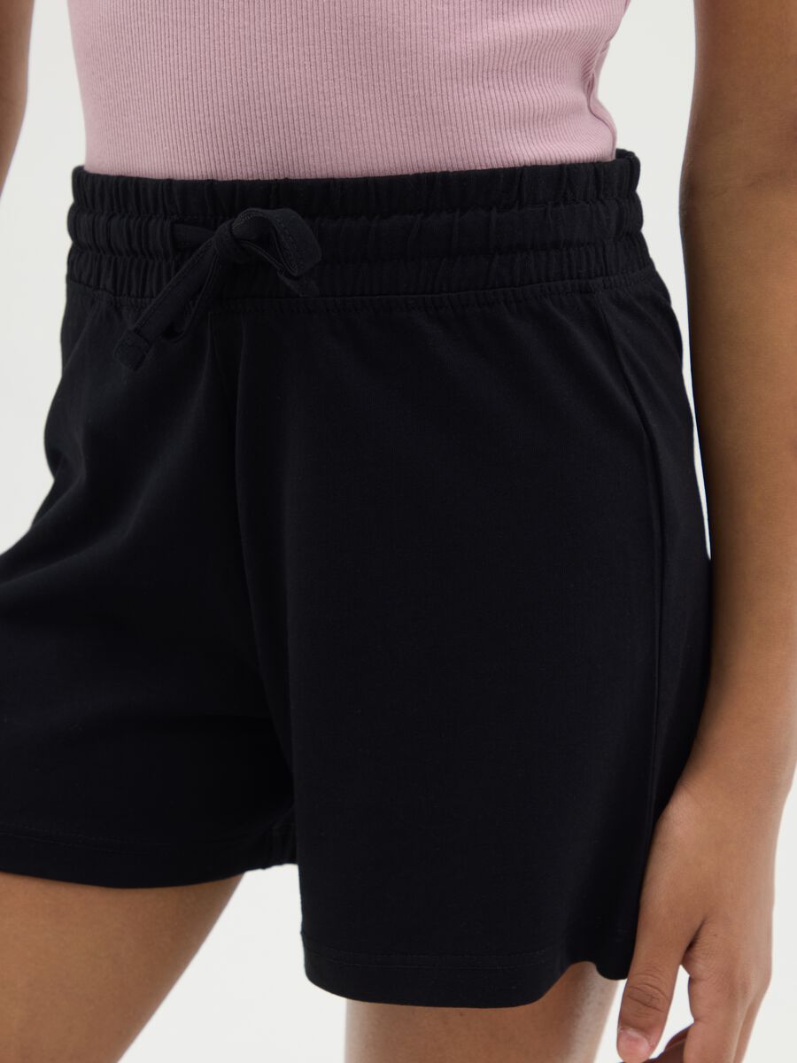 Shorts in cotone con coulisse _1