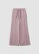 Pink wide leg pure cotton jogger trousers_0