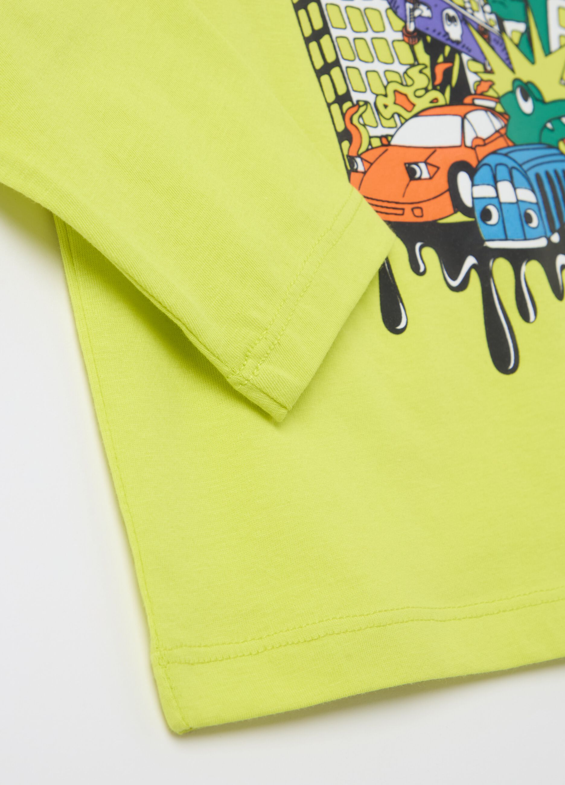 Long-sleeved T-shirt in cotton with print