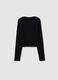 Girls' black stretch cotton regular fit top_4