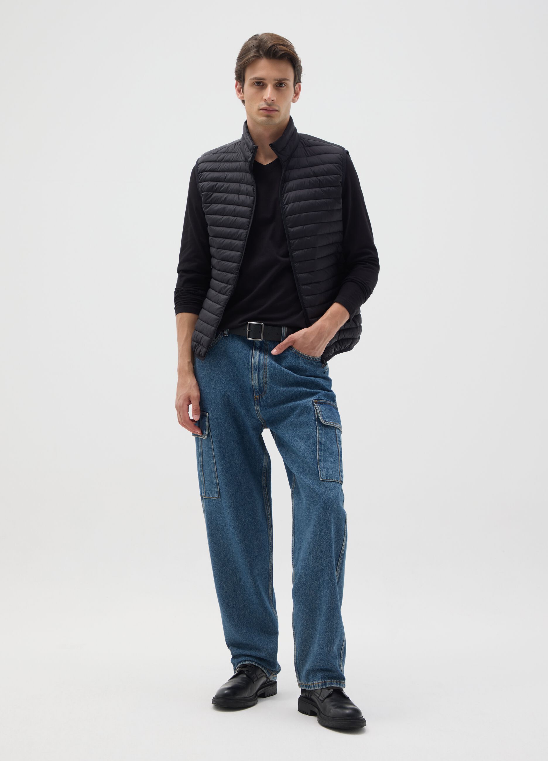 Pure Cotton Denim Wide Leg Jeans