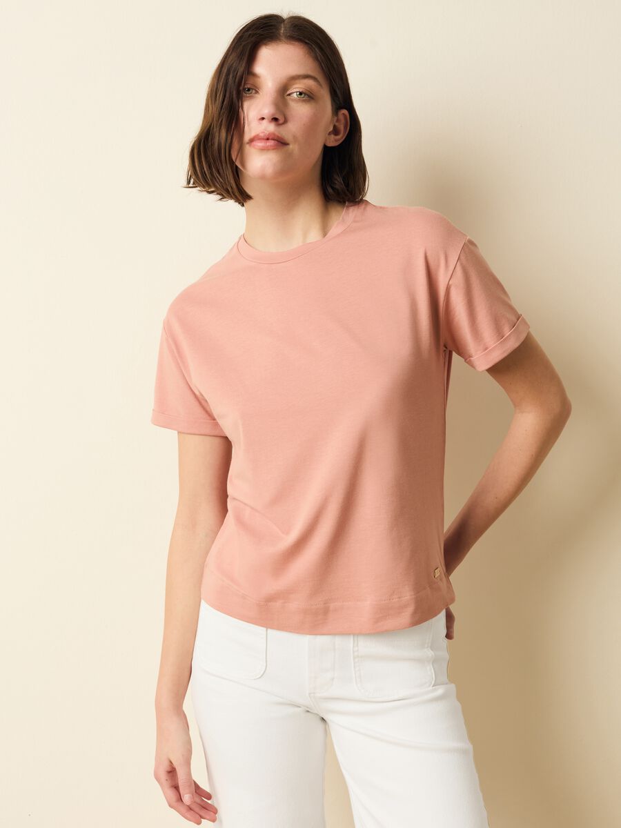 Stretch cotton and modal T-shirt_1