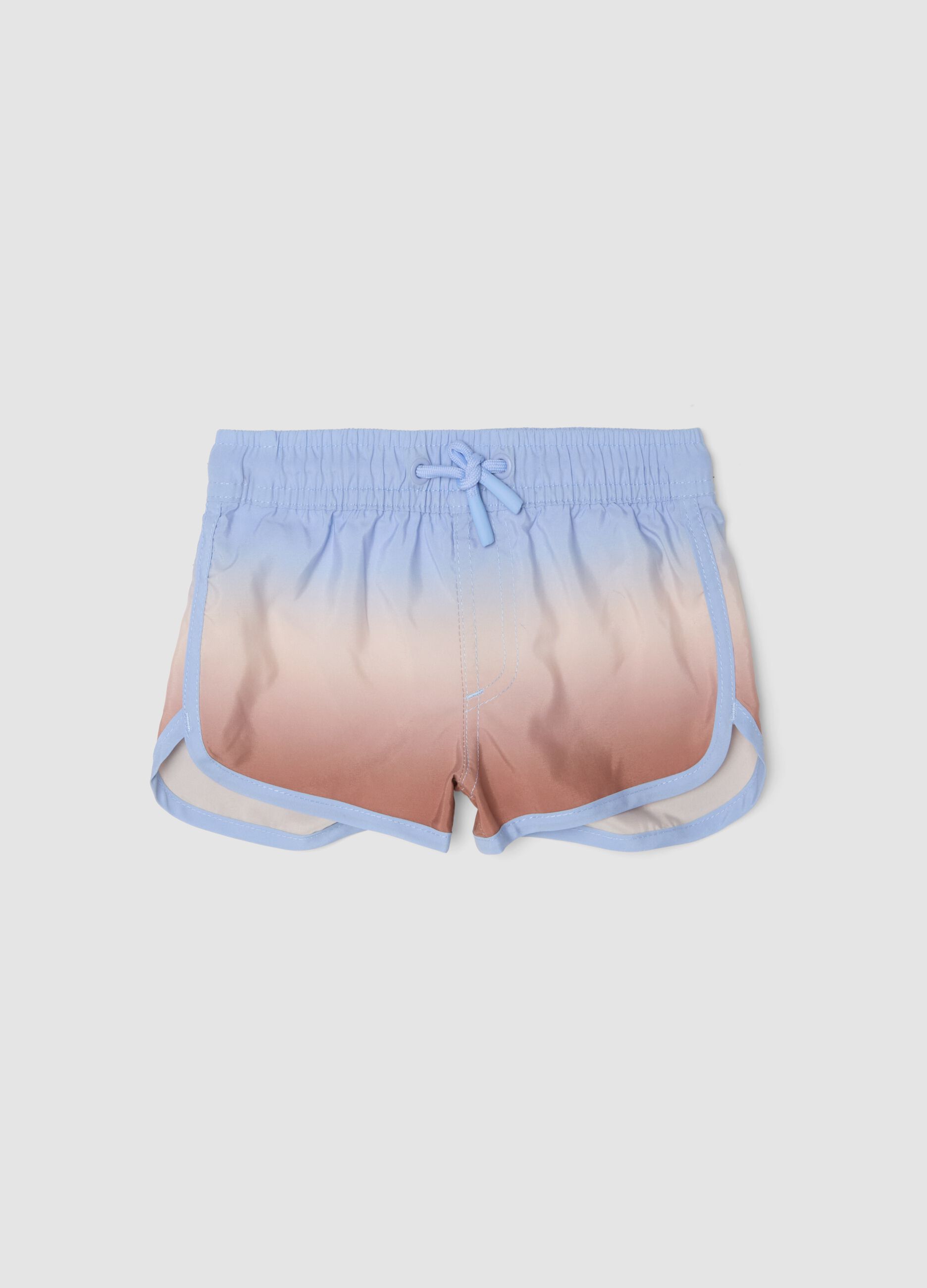 Blue ombr&eacute; baby boxer swim shorts